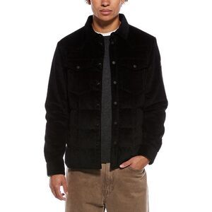 Moncler Mens  Corduroy Down Jacket, Black